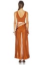 view 3 of 3 MAXIVESTIDO ASTER SCARF in Tan Print