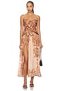 view 1 of 4 ROBE MI-LONGUE ASTER SCARF in Pink Paisley Floral