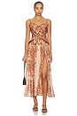 view 2 of 4 ROBE MI-LONGUE ASTER SCARF in Pink Paisley Floral