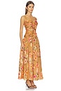 view 2 of 3 VESTIDO MIDI MAHON in Tan Hibiscus