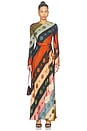 view 1 of 3 VESTIDO ASCENT BIAS SHEATH  in Prism Stripe