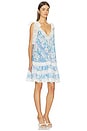 view 2 of 4 Solstice Lantern Mini Dress in Blue Multi Floral