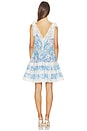 view 3 of 4 Solstice Lantern Mini Dress in Blue Multi Floral
