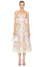 view 1 of 3 Valiant Tucked Midi Dress in Blue Hydrangea