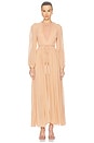view 1 of 3 Valiant Embroidered Bib Dress in Dusty Coral