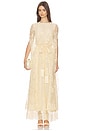view 1 of 4 ROBE VALIANT LACE CAPED MAXI  in Cream