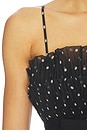 view 4 of 4 VESTIDO MIDI PLISADO CON VOLANTES in Black Dot