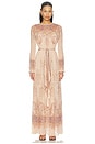 view 1 of 3 VESTIDO VALIANT SHEATH  in Peach Paisley