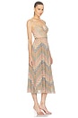 view 2 of 4 Sunray Pleated Picnic Dress in Chevron Chocolate