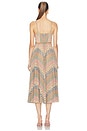 view 3 of 4 Sunray Pleated Picnic Dress in Chevron Chocolate