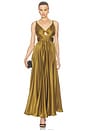 view 1 of 3 VESTIDO LONGO DRAPEADO in Olive