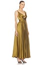 view 2 of 3 VESTIDO LONGO DRAPEADO in Olive