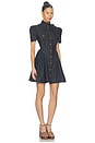 view 2 of 3 ROBE MINI FORME CORSET EN JEAN in Onyx Blue