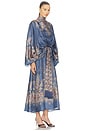 view 2 of 3 Valiant Batwing Gown in Navy Paisley