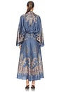 view 4 of 3 Valiant Batwing Gown in Navy Paisley