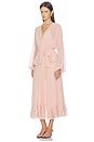 view 2 of 4 VESTIDO MIDI DE ENCAJE PLISADO in Baby Pink