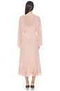 view 4 of 4 VESTIDO MIDI DE ENCAJE PLISADO in Baby Pink