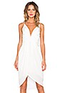 view 1 of 4 Silk V Tuck Dress in Winter White