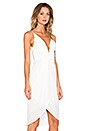 view 2 of 4 Silk V Tuck Dress in Winter White