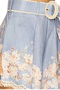view 6 of 6 Cascadian Tuck Short in Teal Blue Botanical Floral
