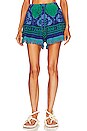 view 1 of 4 Tiggy Terry Shorts in Blue & Green