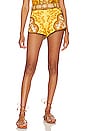 view 1 of 4 MINI-SHORT RAIE in Gold Brown Floral