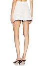 view 3 of 5 Halliday Scallop Shorts in Black & Ivory
