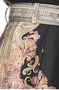 view 6 of 6 Petite Illustration Tuck Short in Black Paisley