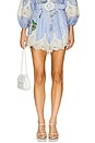 view 1 of 6 Everley Lace Trim Tuck Short in Light Blue Watercolour Floral