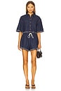 view 5 of 6 Rhiannon Fringe Denim Short in Atlantic