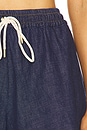 view 6 of 6 Rhiannon Fringe Denim Short in Atlantic