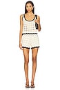 view 5 of 6 Rhiannon Crochet Short in Cream & Black