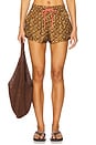 view 1 of 6 Coco Relaxed Short in Brown & Cream