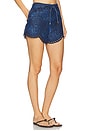 view 2 of 6 Coco Embroidered Denim Short in Railway Blue