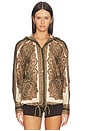 view 2 of 5 Mahon Hooded Shirt in Olive Paisley
