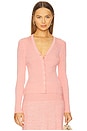 view 1 of 4 Illuminate Mouline Cardigan in Coral