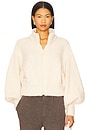 view 1 of 5 JAQUETA BOMBER BOUCLÉ in Chalk
