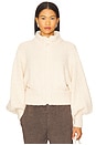 view 2 of 5 JAQUETA BOMBER BOUCLÉ in Chalk