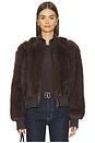 view 1 of 5 Valiant Faux Fur Jacket in Brown