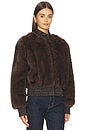 view 4 of 5 Valiant Faux Fur Jacket in Brown