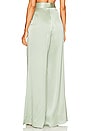 view 3 of 4 Silk Wide Leg Pant in Light Green