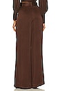 view 3 of 4 Silk Tuck Pant in Chocolate