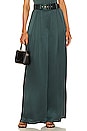 view 1 of 4 Silk Tuck Pant in Dark Green