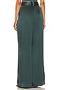 view 3 of 4 Silk Tuck Pant in Dark Green