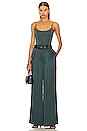 view 4 of 4 Silk Tuck Pant in Dark Green