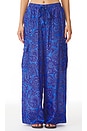 view 1 of 4 Ottie Relaxed Pant in Blue Paisley