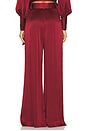 view 4 of 6 Silk Tuck Pant in Burgundy