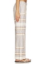 view 3 of 6 Cropped Flare Pant in Cream & Navy Geo