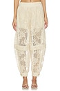 view 1 of 6 Luna Lace Harem Pant in Cream