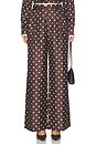 view 1 of 6 Dot Straight Pant in Chocolate Dot
